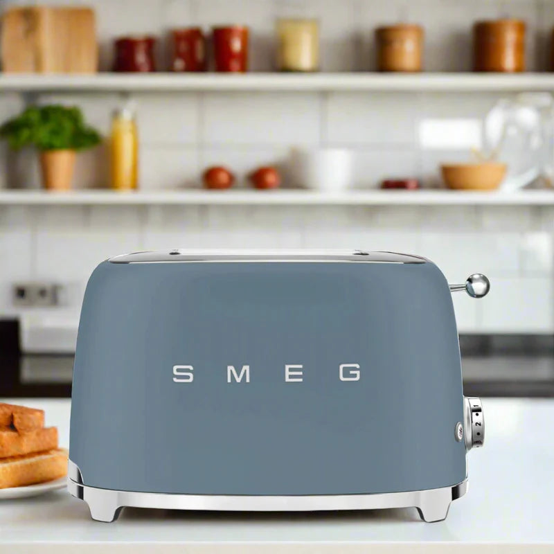 Smeg 50's Style 2 Slice, 2 Slot Toaster Matte blue