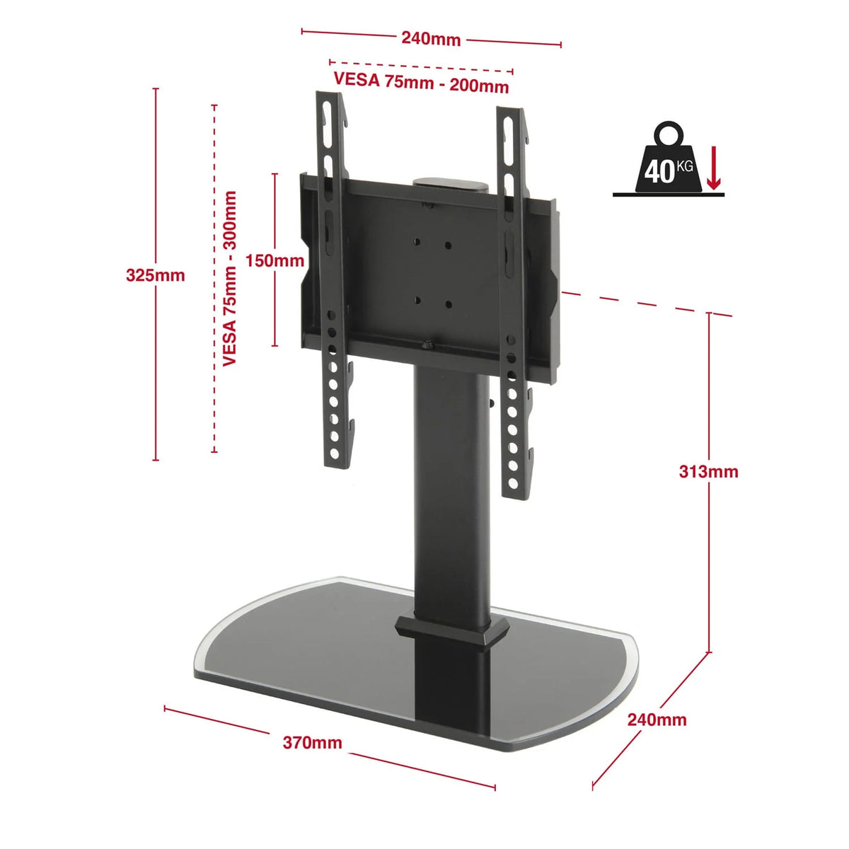 TTap Swivel Table Top TV Stand | TT22S