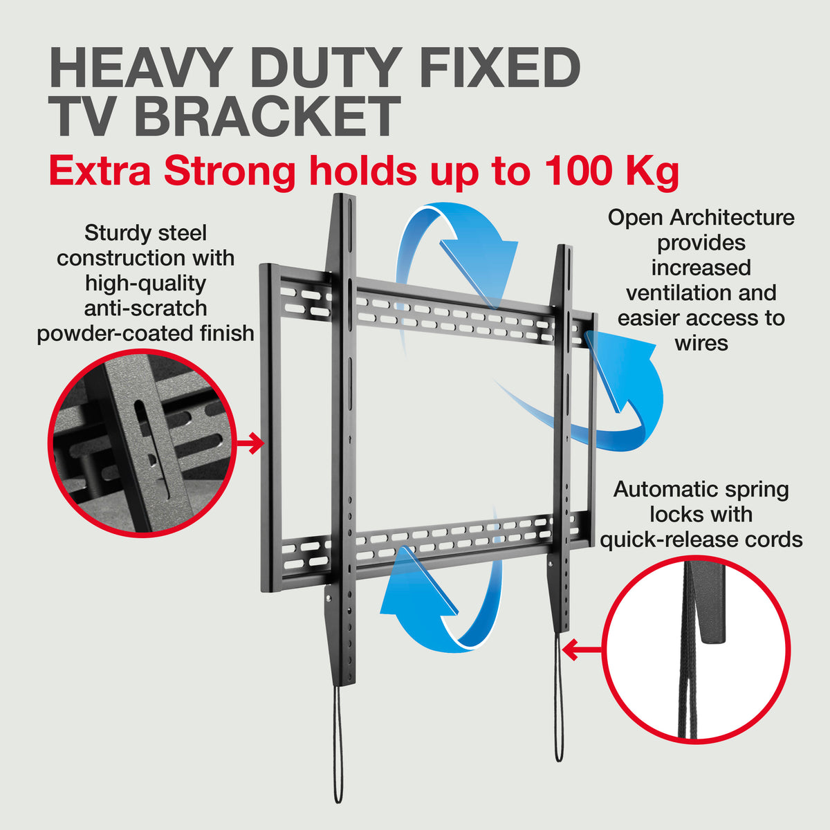 Ttap TTD906FHD 60" - 100" Heavy-duty fixed TV bracket