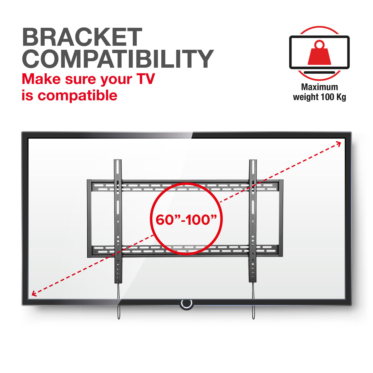 Ttap TTD906FHD 60" - 100" Heavy-duty fixed TV bracket