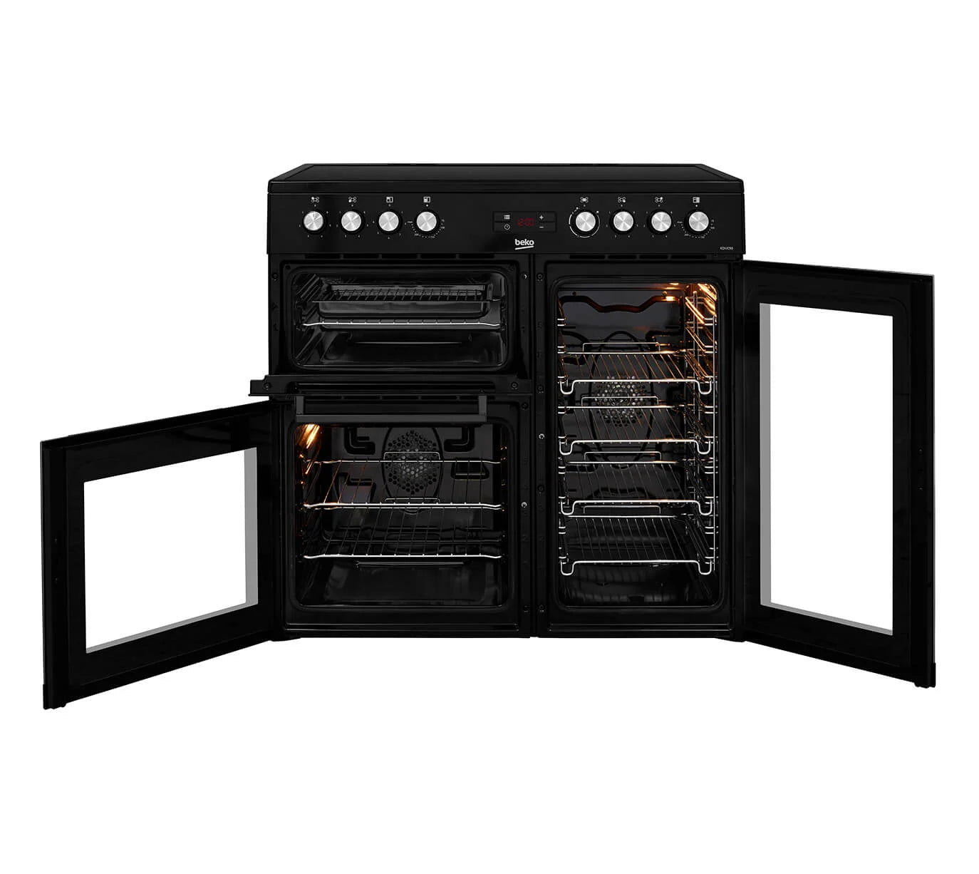 Beko kdvc90k 90cm wide all electric range cooker- BLACK