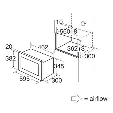 CDA VM551SS Wall Mounted Microwave - Stainless Steel