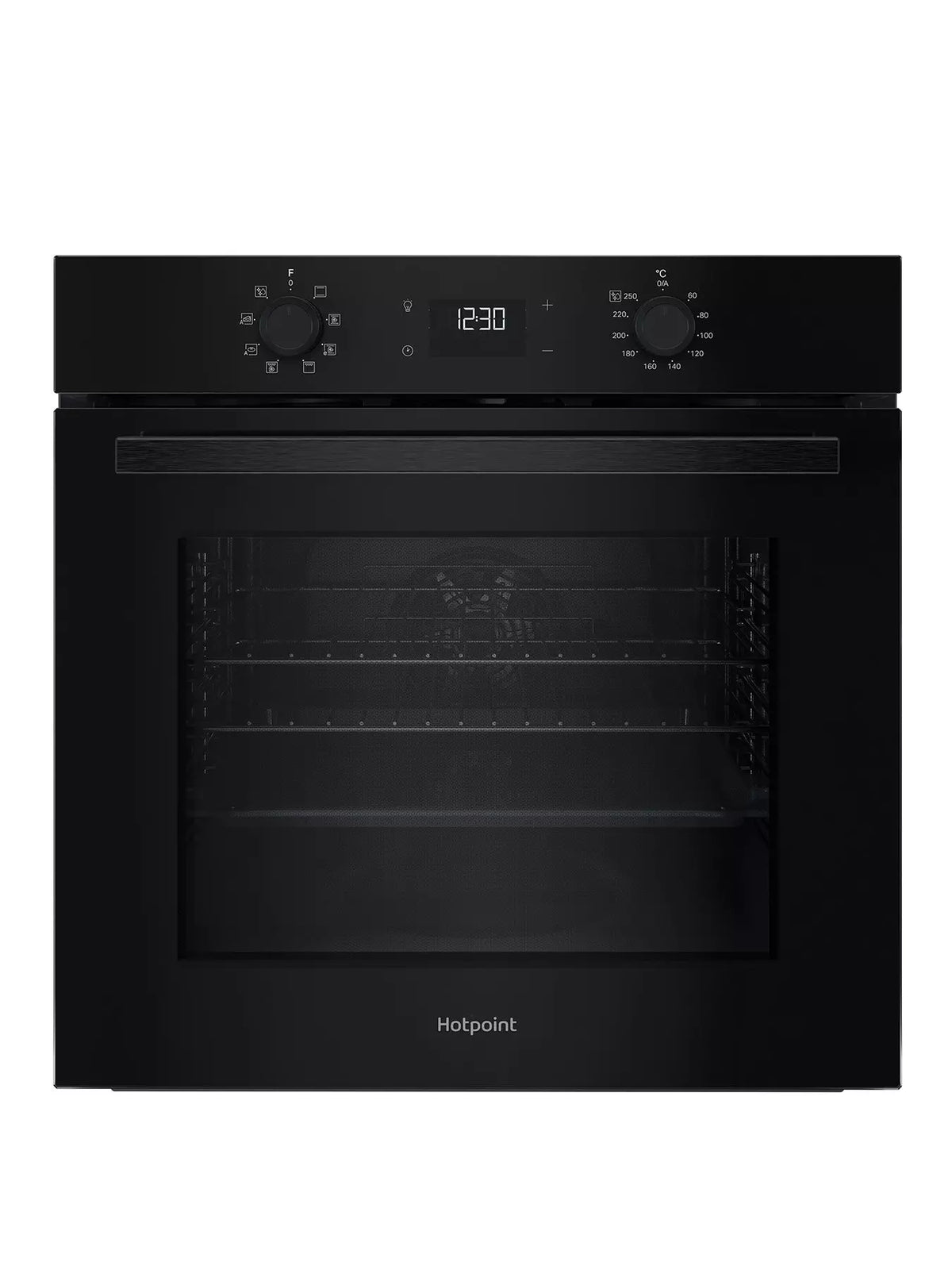 Indesit Turn&Go IO 253 B UK Electric Single Fan Oven - Black