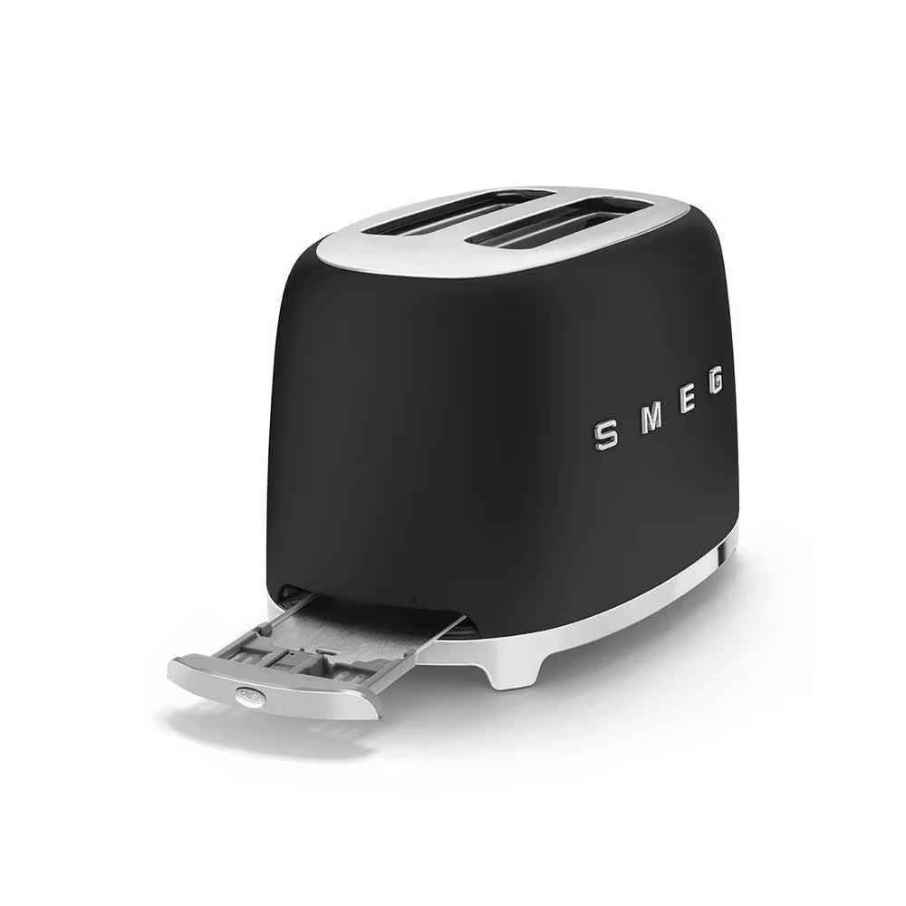 Smeg 50's Style 2 Slice, 2 Slot Toaster Matte black