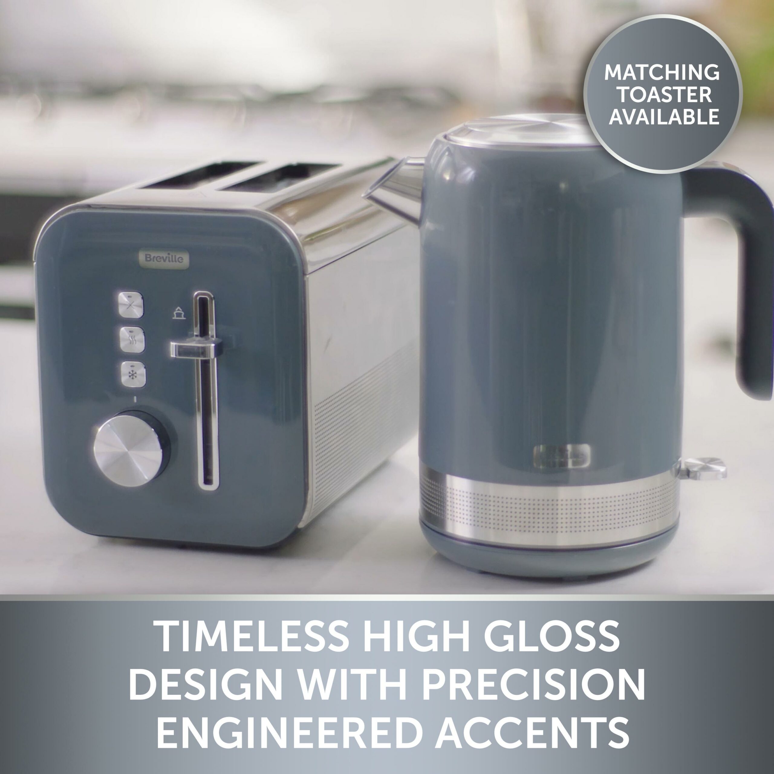 Breville VKT154 High Gloss Kettle - Grey