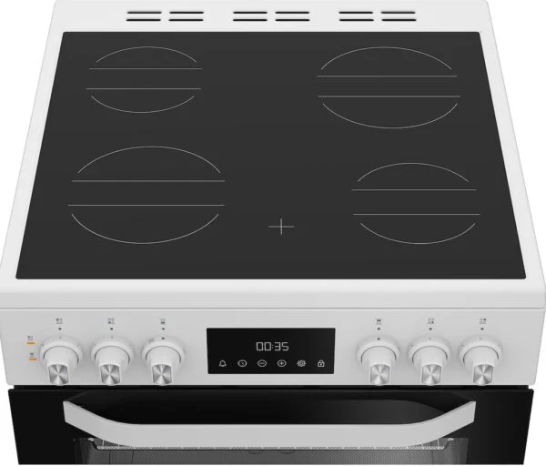 Hotpoint HDE6VDW 60cm Double Oven Electric Cooker - White