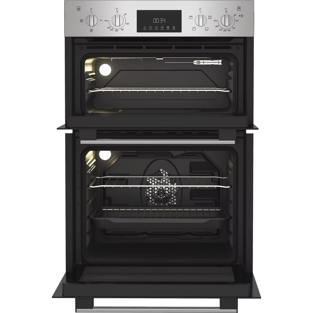 Indesit Built In double Oven 69L / 36L - Stainless Steel dii10dix