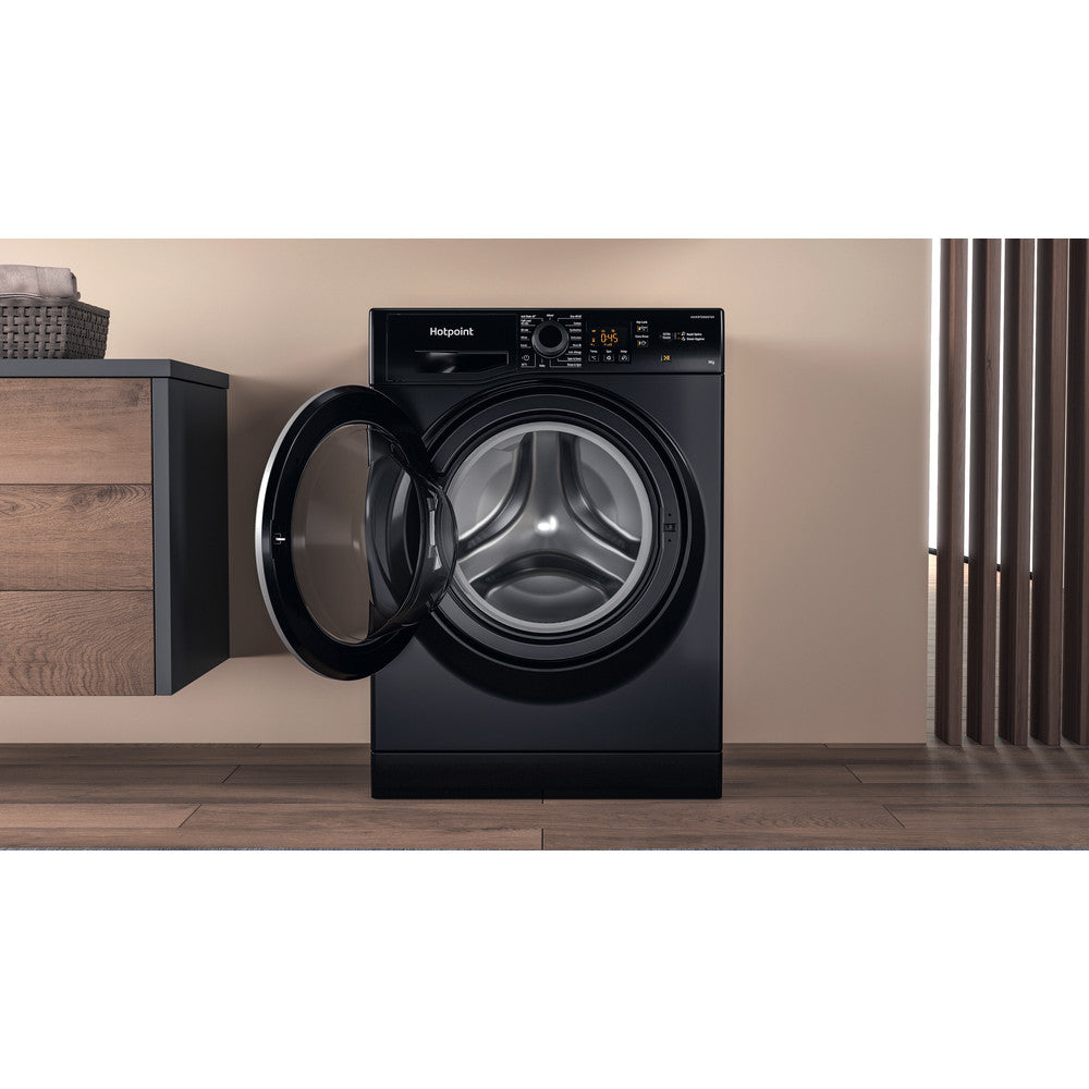 Hotpoint NSWF945CBSUKN Black 9kg Freestanding Washing Machine