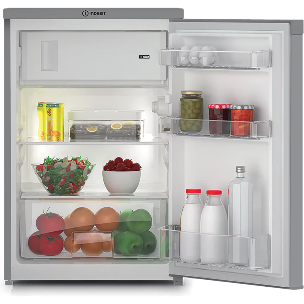 Indesit Low Frost Under Counter Fridge with Ice Box - Silver - 54CM - i55v1112suk
