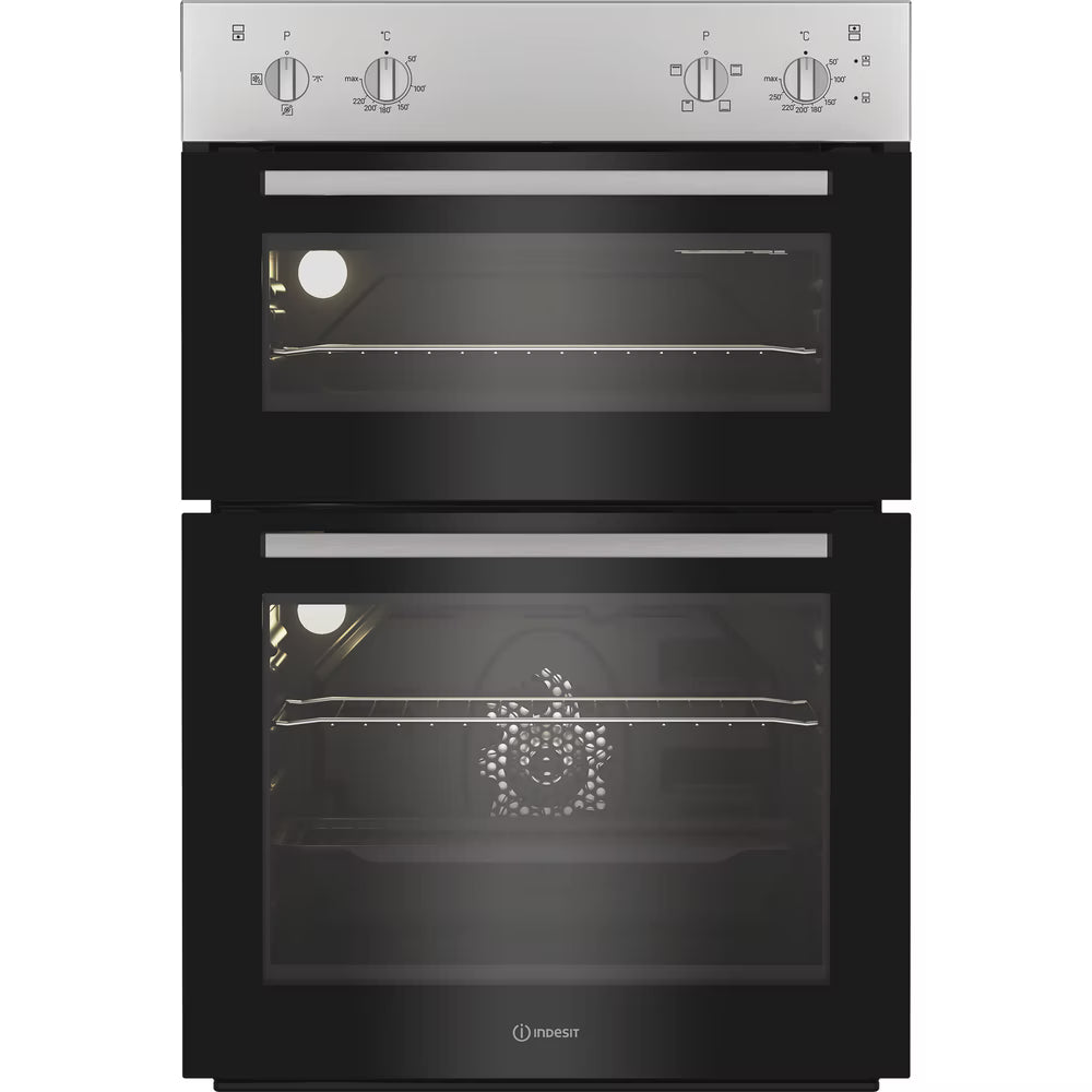 Indesit Built In Electric double oven -silver DII10NS