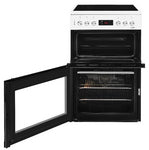 Beko KDC653W Ceramic Electric Cooker with Double Oven, White, A Rated
