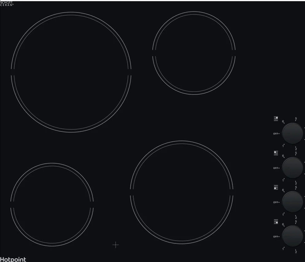 Hotpoint HR620RH knob control 60cm ceramic hob