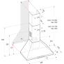 Wall mounted cooker hood: 60cm - UHPM 6.3F CS X/1