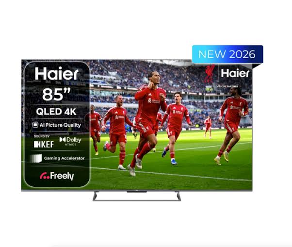 Haier S90 85" 4K QLED AI Smart TV – 240Hz with Fire TV & Freely (H85S90GUF)