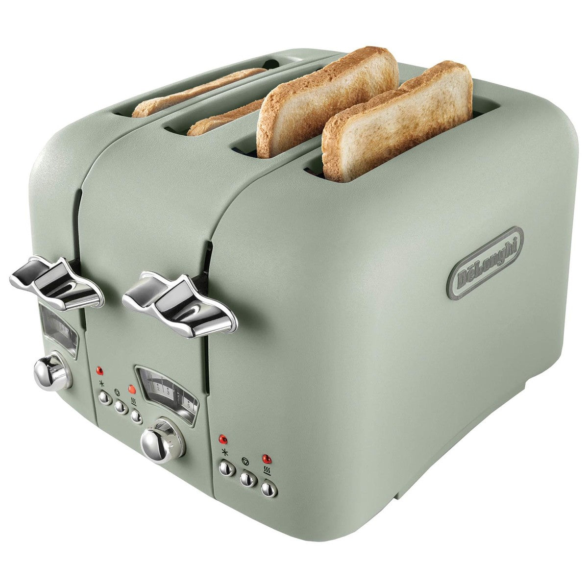 De'Longhi CTO4.GR Argento Flora 4 Slice Toaster - Green