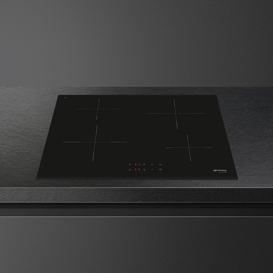 Smeg SI2641D 60 cm Universal Induction Hob, Black Glass