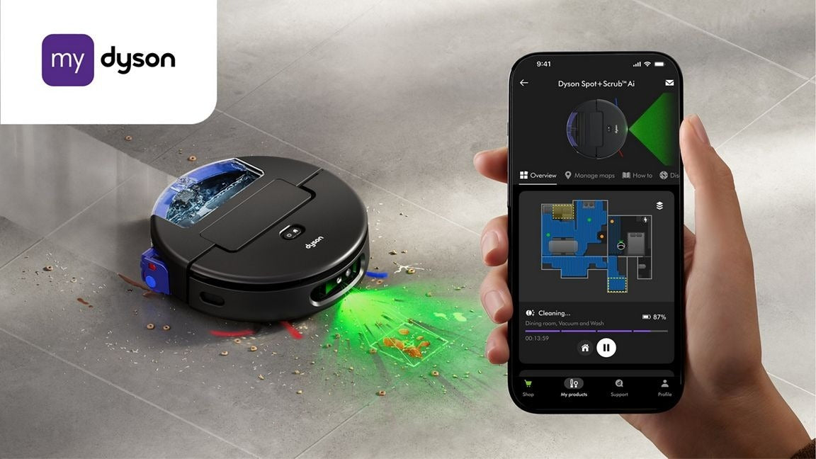 Dyson RB05 Spot+Scrub™ Ai Robot Vacuum Cleaner – Black