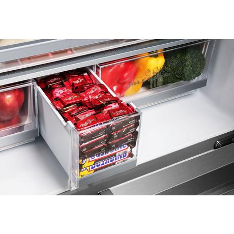 Hisense RF749N4SWSE 91.4cm Frost Free American Style Fridge Freezer - Stainless Steel