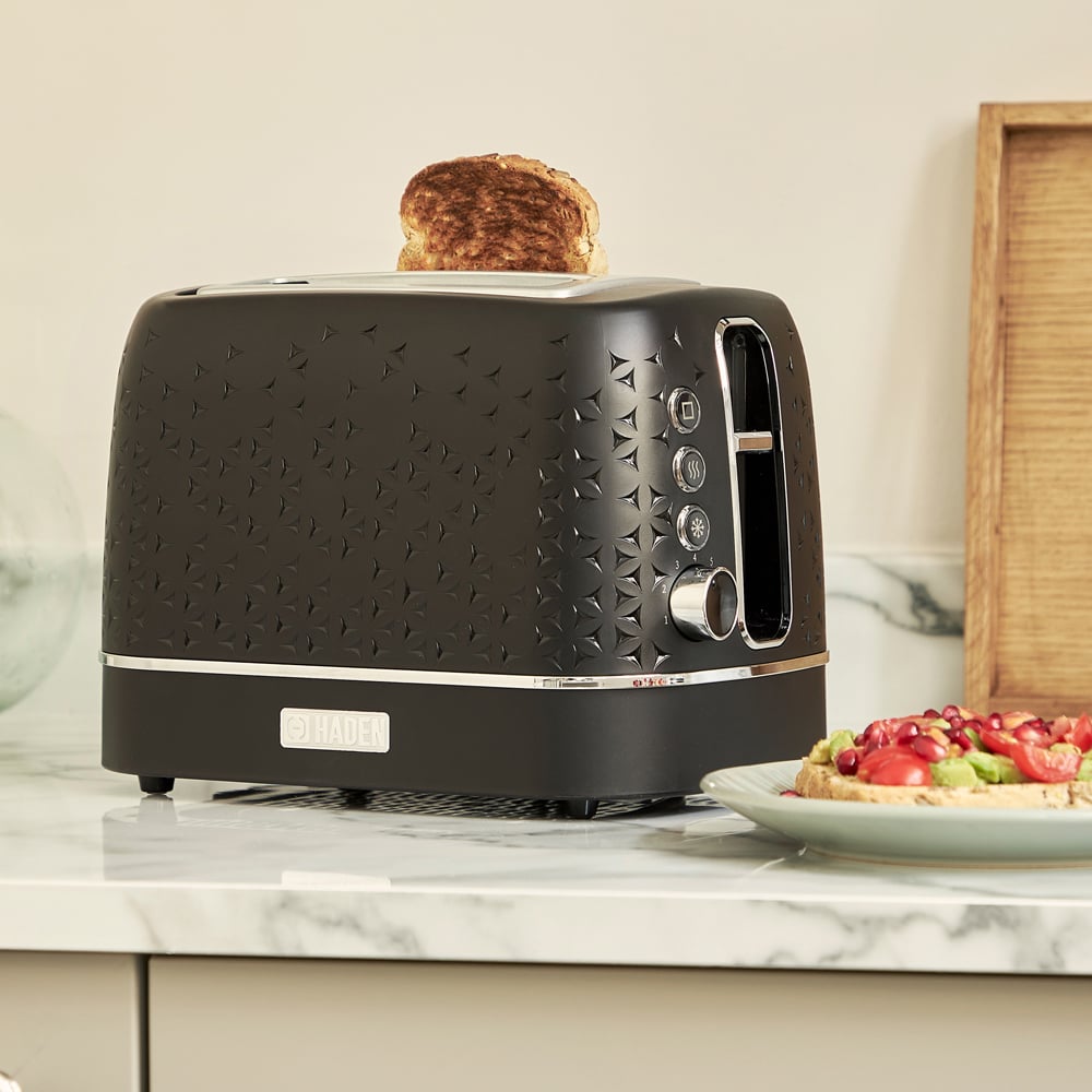 Haden Starbeck Black 2 Slice Toaster