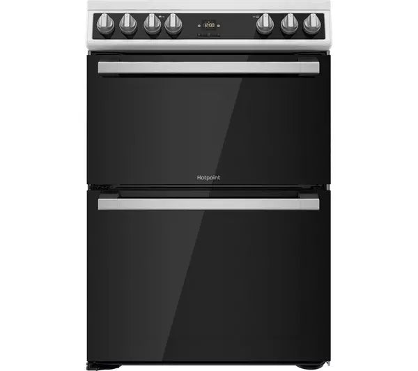 Hotpoint HDT67V9H2CW Ceramic Double Cooker -white