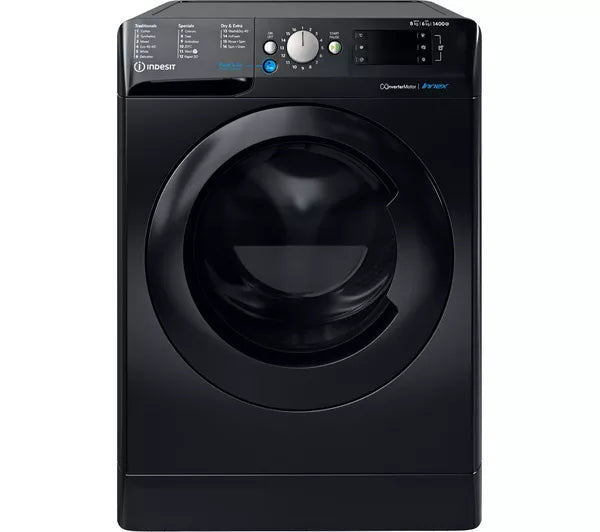 Indesit Freestanding washer dryer: 8,0kg - BDE 86436X B UK N