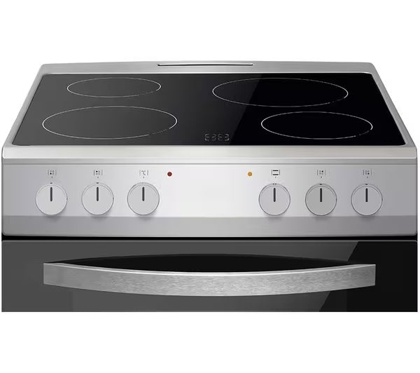 AMICA AFC602SS 60 cm Electric Ceramic Cooker - Black & Stainless Steel