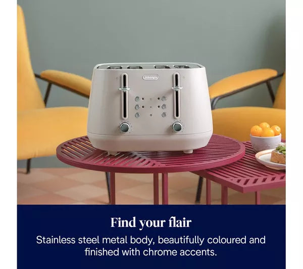 De’Longhi CTY4003.BG Eclettica 4 Slice Toaster – Beige