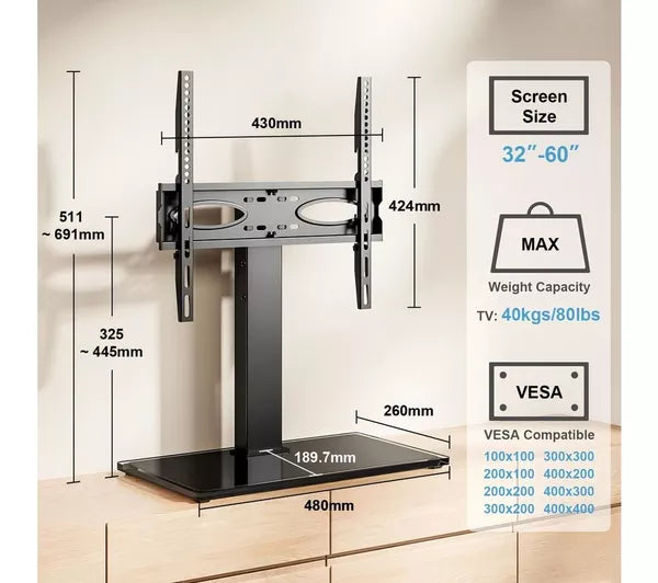 TTap Swivel Tabletop TV Stand | TT44S
