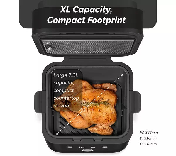 Smeg AFC01BLMUK Matte Black 7L Airfryer