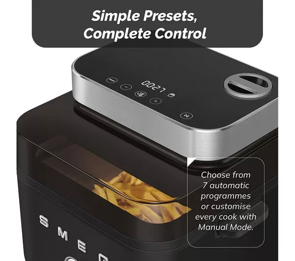 Smeg AFC01BLMUK Matte Black 7L Airfryer