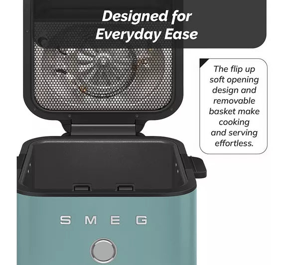 Smeg AFC01EGMUK 7L Dual Flavour Air Fryer - Emerald Green