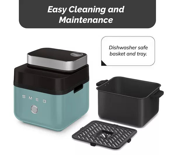 Smeg AFC01EGMUK 7L Dual Flavour Air Fryer - Emerald Green