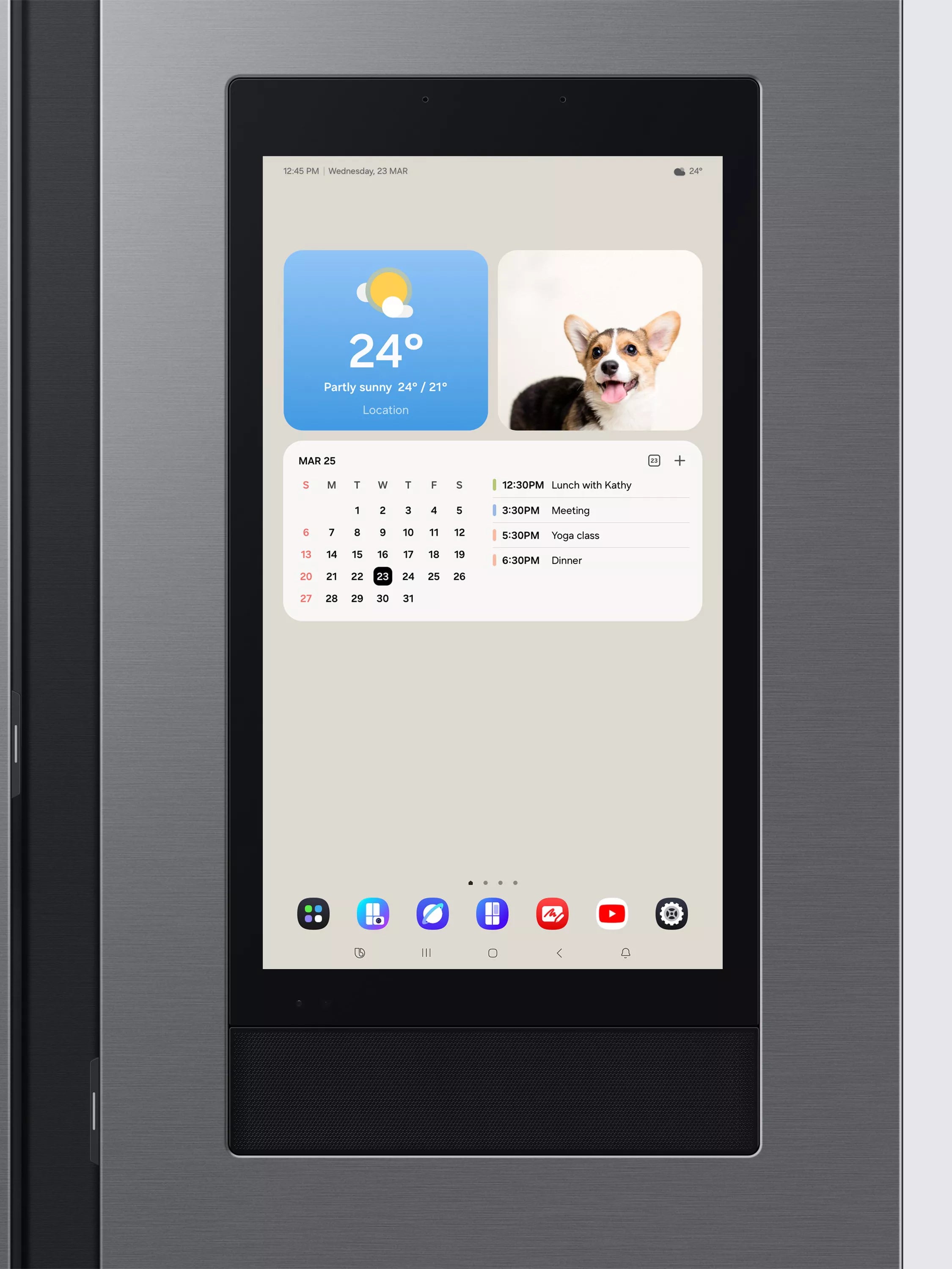 SAMSUNG Bespoke AI Family Hub RS90F66BEFEU American-Style Smart Fridge Freezer with On-device Bixby - Black