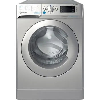 Indesit Push&Go with Steam Washing Machine - Silver - 8kg - 1400 RPM - BWE 81496X S