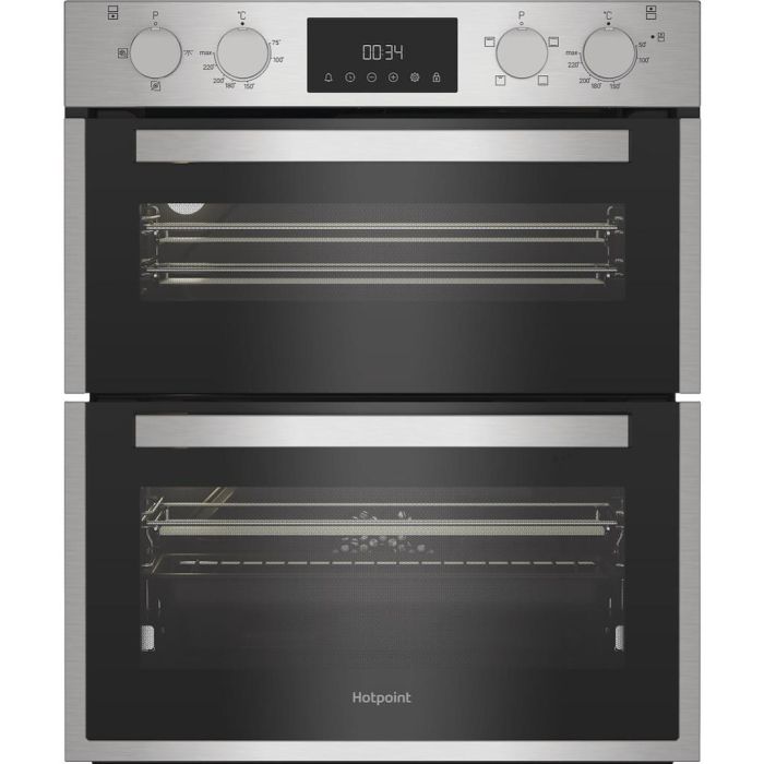 Hotpoint DUH 12D1 IX Built Under Electric Fan Double Oven - Stainless Steel