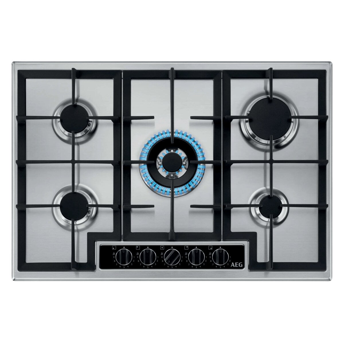 AEG HGB75420YM 75cm Gas Hob - Stainless Steel