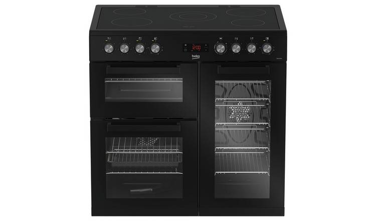 Beko kdvc90k 90cm wide all electric range cooker- BLACK