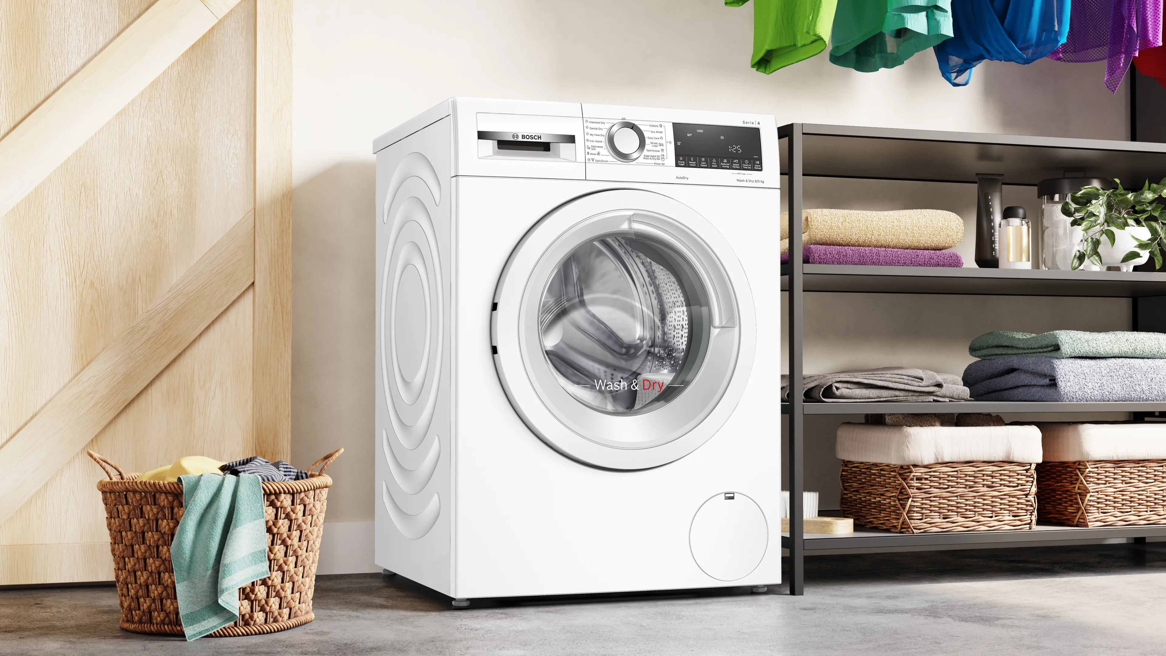 BOSCH Series 4 WNA144V9GB 9 kg Washer Dryer - White