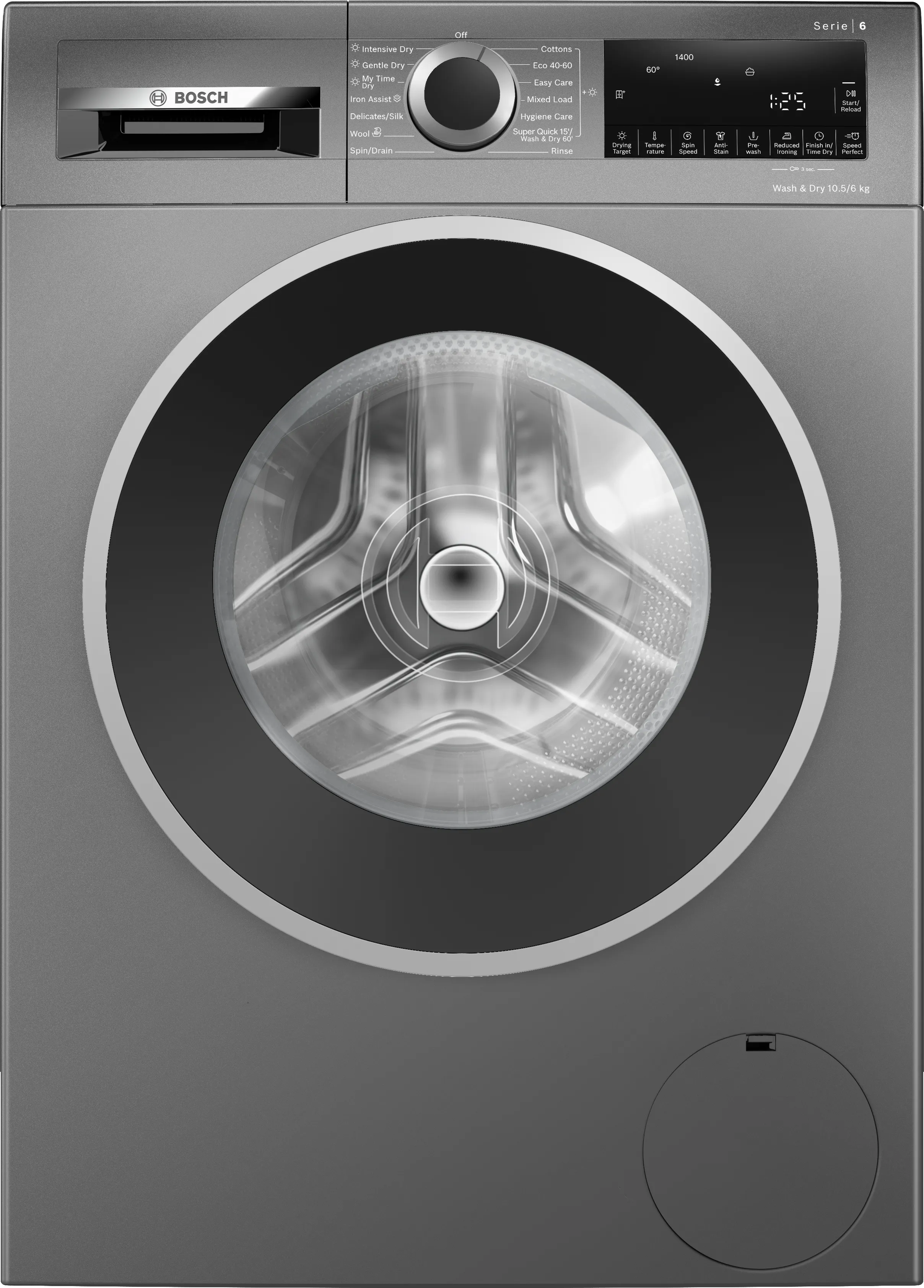 BOSCH Series 6 WNG254R1GB 10.5 kg Washer Dryer - Graphite