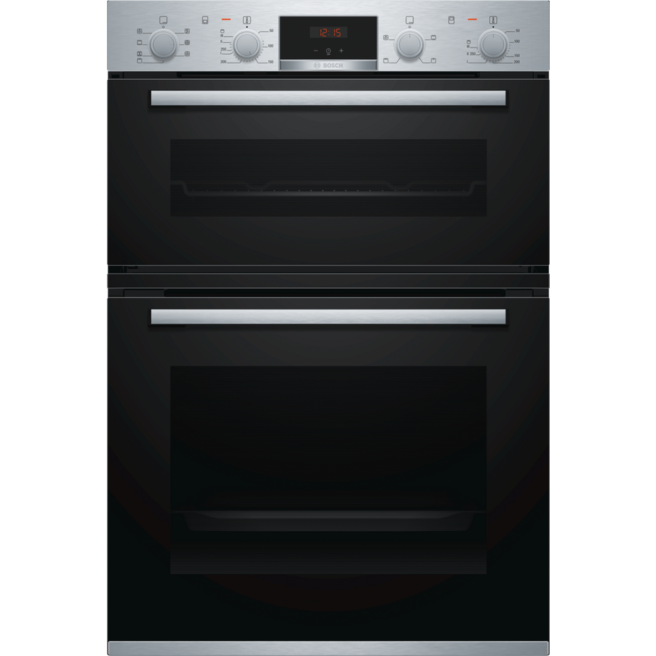 Bosch MBS533BS0B 59.4cm Built In Electric Double Oven with 3D Hot Air - Stainless Steel