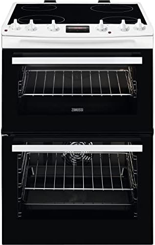 Zanussi 60cm wide freestanding cooker with self cleaning interior zcv66250wa -white