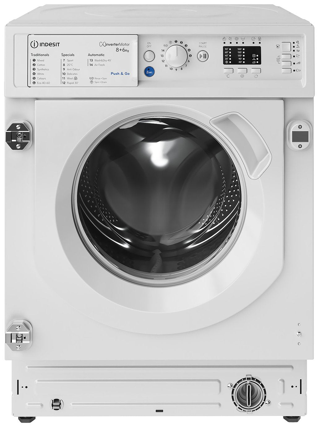 Indesit BIWDIL861485 8kg/6kg 1400 Spin Integrated Washer Dryer - White