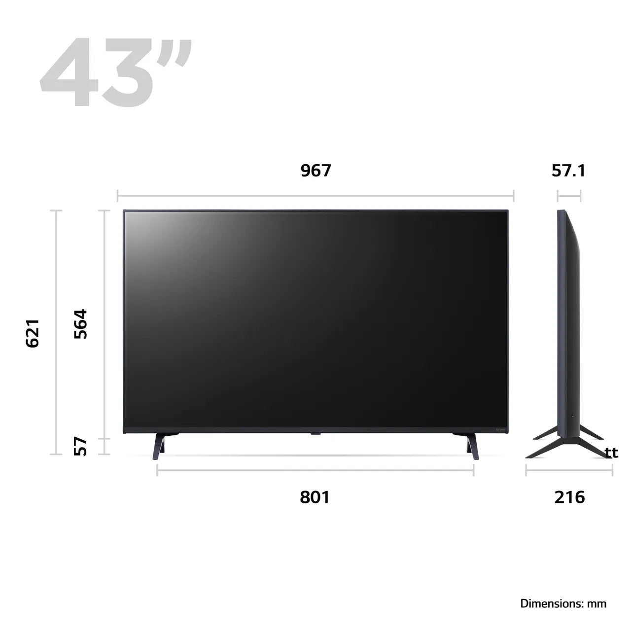 LG QNED75 43" 4K Ultra HD Smart TV - 43QNED756RA