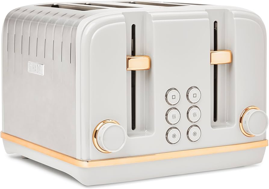 Haden Salcombe Grey & Copper 4 Slice Toaster