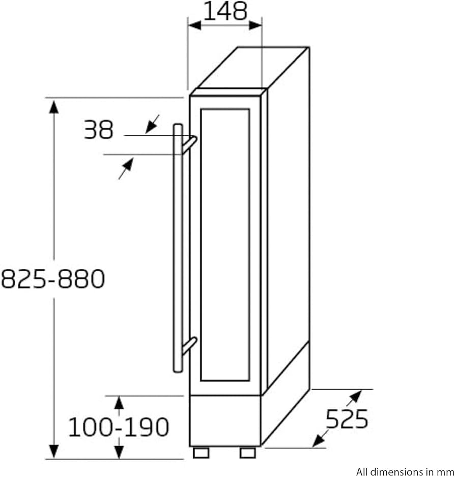 Amica AWC150SS 15cm Freestanding Wine Cooler