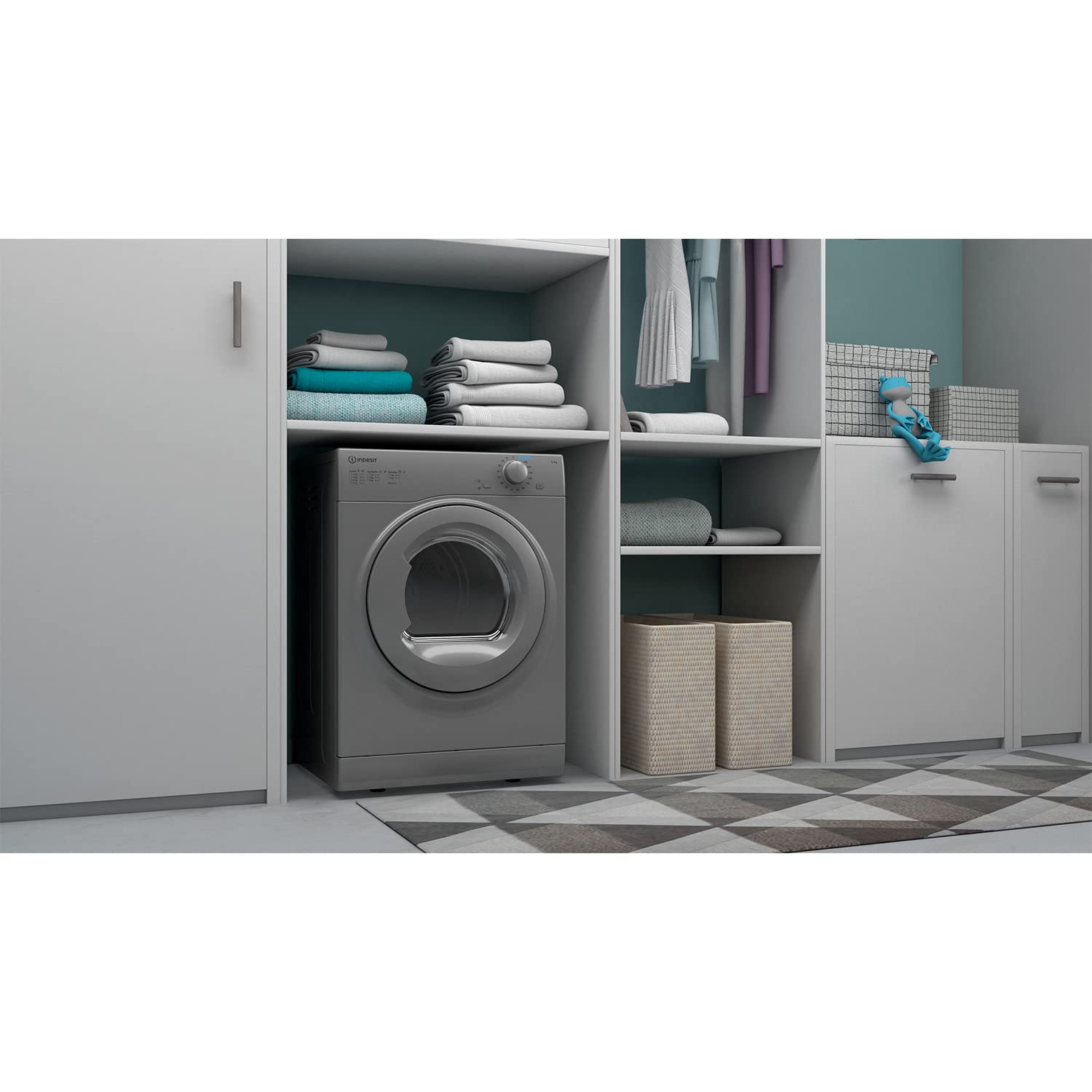 Indesit I1D80S 8kg Air-Vented Tumble Dryer - Silver