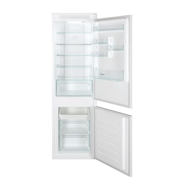 Candy CFTNF3518FW Total No Frost Integrated Fridge Freezer, Sliding Hinge, 70/30, White, F Rated