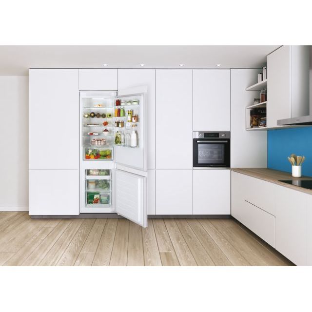 Candy CFTNF3518FW Total No Frost Integrated Fridge Freezer, Sliding Hi ...