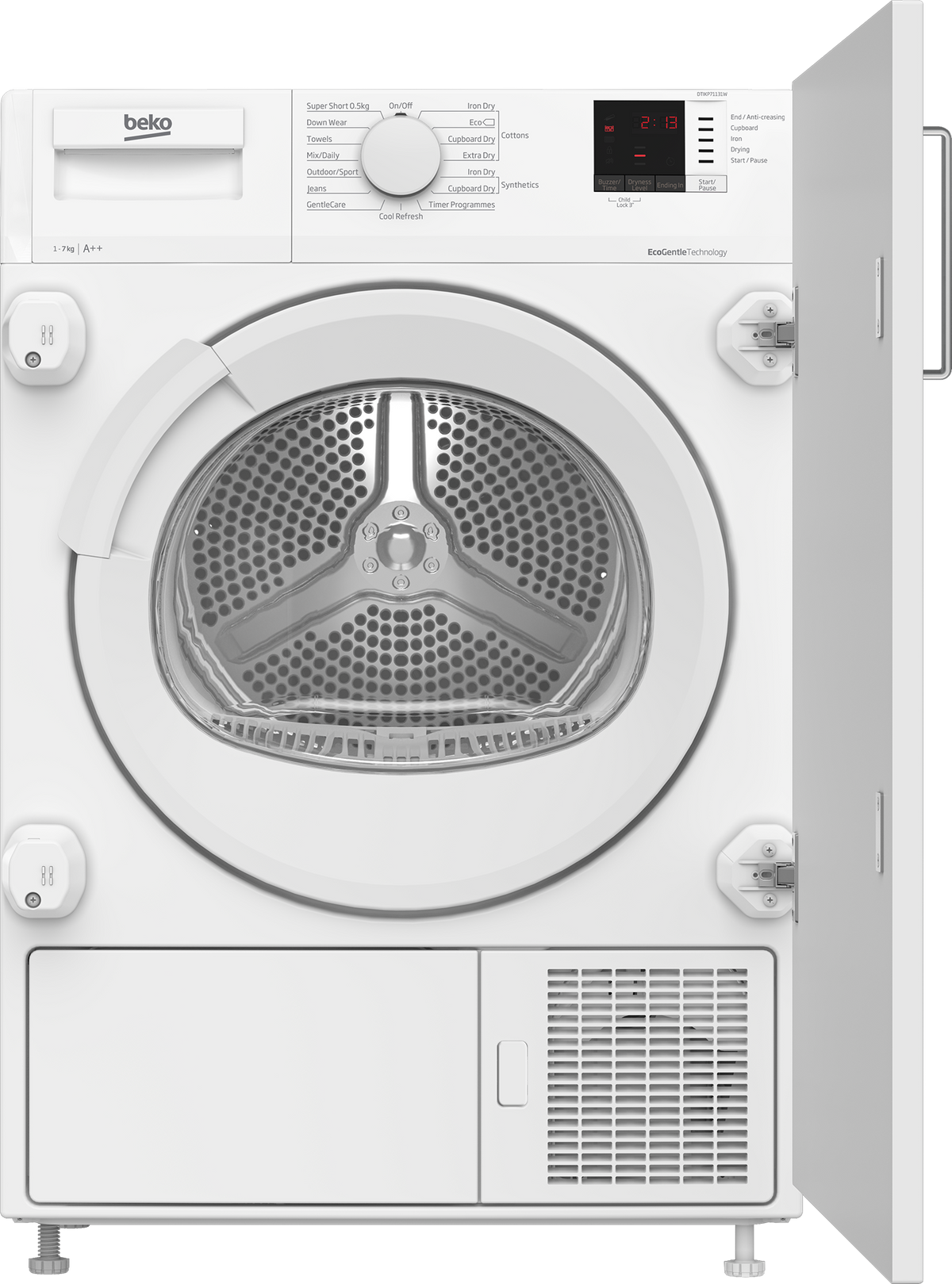 Beko NTIKP71131W 7kg Integrated Heat Pump Tumble Dryer