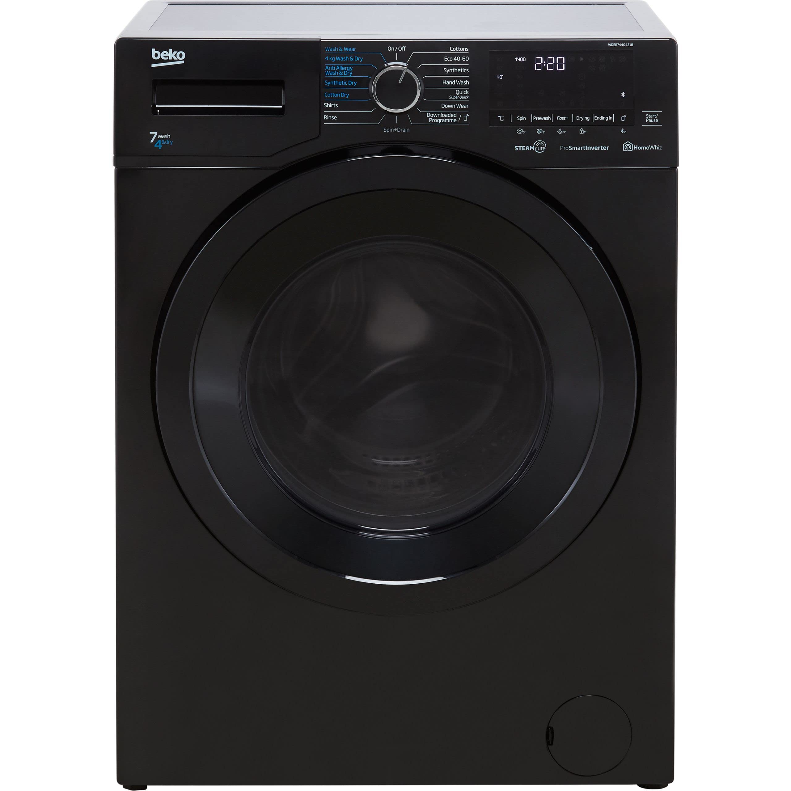 Beko Freestanding 7kg Wash / 4kg Dry Capacity Washer Dryer with SteamCure